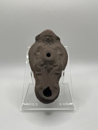 Oil Lamp Of Bes The Dwarf God, Egypt, Ptolemaic Period. With Certificate Of Authenticity