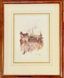 Mary Vander Molen Wein (Vienna) Watercolor On Watercolor Paper Signed In Pencil