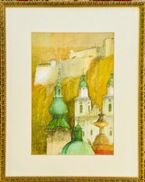 Salzburg Austria Landscape Framed Art Piece Signed By Artist