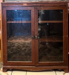 Wood Cabinet With Glass Doors