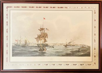 The Fort Of Liverpool By Georges Chamber Framed Engraving