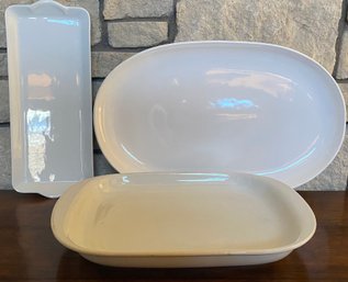 Three Porcelain Serving Platters