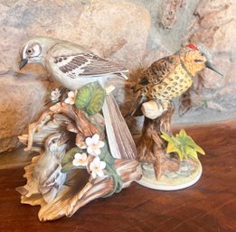 Two (2) Porcelain Bird Figurines - One Masterpiece By Homco And One Angeline Yellow Shafted Flicker