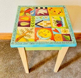 Sticks Hand Painted End Table