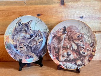 Three's A Crowd And Mother Of The Year Limited Edition Plates From The Joys Of Motherhood By Bob Henley