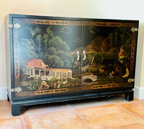 Hand Painted Chinese Blanket Chest Sideboard