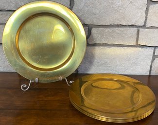 Gold Tone Charger Plates 8 Count