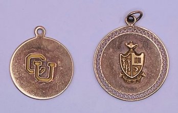 Pair Of 14K Pendants/charms- 6.3 Grams