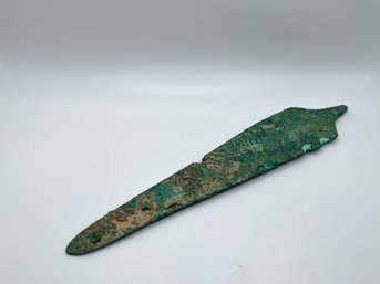 Bronze Spearpoint From Ancient Luristan, 1st2nd Iron Age. With Certificate Of Authenticity