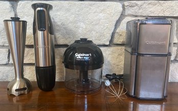 Small Assortment Of Cuisinart Appliances Including A Grinder
