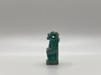 Faience Amulet Of Thoth From Egypt, 26th Dynasty. With Certificate Of Authenticity