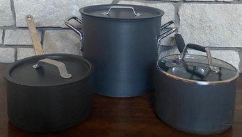 Grouping Of Pots With Lids Including Calaphon And More