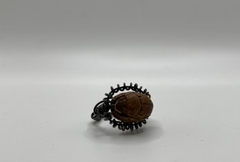 Scarab In Ring From Ancient Egypt, 26th Dynasty.  With Certificate Of Authenticity