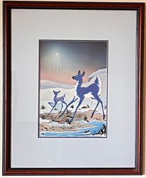 Woody Crumbo Signed Framed Art Print - Star Light