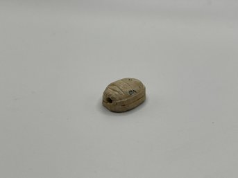 Steatite Scarab With Two Lions From Ancient Egypt, 19th Dynasty.  With Certificate Of Authenticity