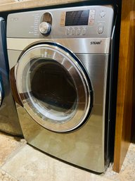 Samsung - 7.5 Cu. Ft. Stackable Smart Electric Dryer With Steam Sanitize - Platinum