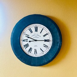 Large Cafe De La Tour Roman Numeral Wall Clock- For Parts Or Decor