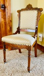 Jacobs Upholstering Co Wooden Wheeled Chair