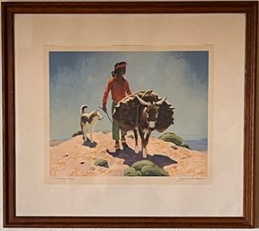 Delano Framed Art Print - Navajo Boy