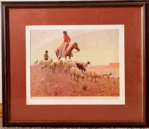 Delano Framed Art Print - Navajo Shepherdress