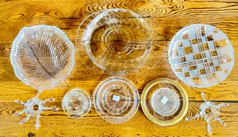 Assorted Group Of Glass Platters & More