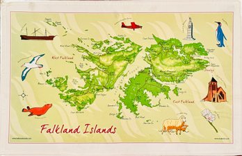 Falkland Islands Flag Map