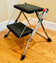 Polder 2 Step Stepstool Black And Chrome