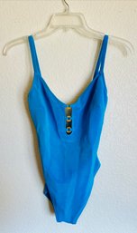 La Bianca Vintage Blue One Piece Swim Suit