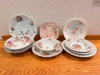 Shabby Chic Serving Ware - Round Plates And Bowls
