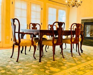 Kindle Formal Dining Table With 8 John Widdicomb Chairs