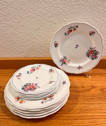 Olde English Floral Design Plates