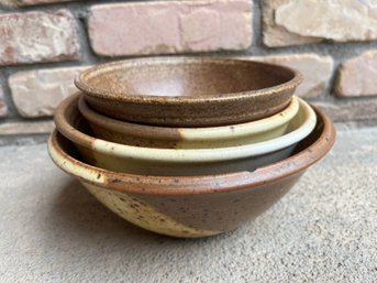 Brown Speckled Glazed Ceramic Bowls