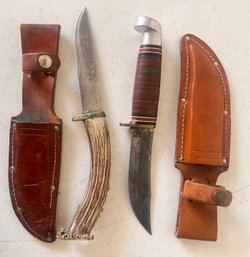 Pair Of Western Cutlery Knives With Sheaths