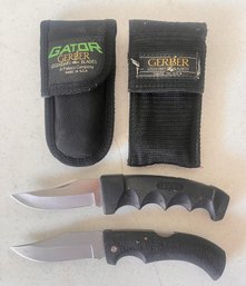 Gerber Gator & Clip Point Knives With Sheaths