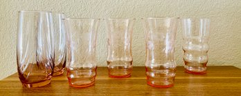 6 PC Lot Of Assorted Drinking Glasses