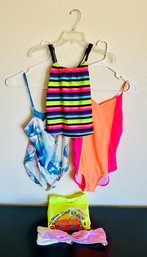 Vintage Children's Summer Lot With Swim Suits And T-shirt