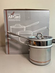 All-Clad Copper Core 2qt Sauce Pan & 1.5qt Double Boiler - NIB