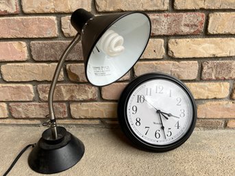 Westclox Wall Clock And Desk Lamp