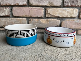 Ceramic Animal Food Bowls (2)