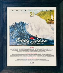 Quiksilver 31st Annual Framed Poster- In Memory Of Eddie Aikau