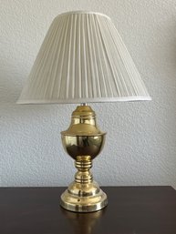 Brass Table Lamp With White Shade 1 Of 2