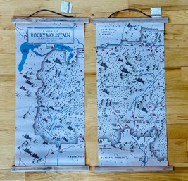 Scroll Map Of Rocky Mountain National Park, 2 Pieces