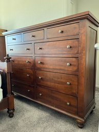 Extremely Large 11 Drawer Wooden Dresser