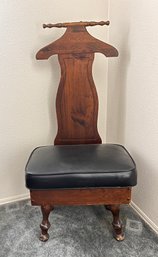Valet Stool With Shoe Care Supplies