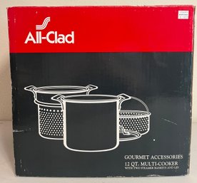 All-Clad 12qt Multi Cooker With Steamer Baskets And Lid - NIB