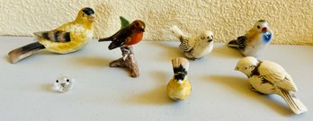 Collection Of Small Ceramic Bird Figurines