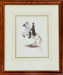 Khosrow Salehi Iran The Lipizzaner 1990 Watercolour