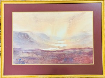 Glen More Watercolour By Angus Stewart 1992 Limited Edition Of 350 Prints