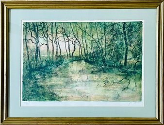 Bernard Gantner Original Forest Landscape Lithograph 94/325