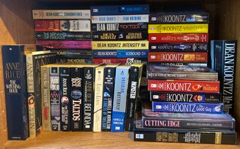 Large Assortment Of Books Including Some By Dean Koonitz And More